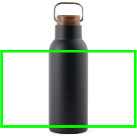 VINGA Ciro RCS recycelte Vakuumflasche 580ml schwarz bedrucken, Art.-Nr. V430021 VINGA Ciro RCS recycelte Vakuumflasche 580ml schwarz bedrucken, Art.-Nr. V430021