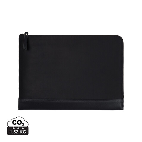 VINGA Marlow 16" Laptop Sleeve aus RCS recyceltem Polyester schwarz bedrucken, Art.-Nr. V7880701