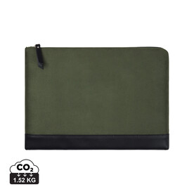 VINGA Marlow 16&amp;quot; Laptop Sleeve aus RCS recyceltem Polyester grün, schwarz bedrucken, Art.-Nr. V7880709