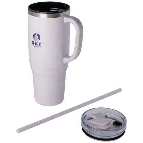 Melbourne 1200 ml RCS-zertifizierter Isolierbecher mit Strohhalm, fliederfarben bedrucken, Art.-Nr. 10080137 Melbourne 1200 ml RCS-zertifizierter Isolierbecher mit Strohhalm, fliederfarben bedrucken, Art.-Nr. 10080137