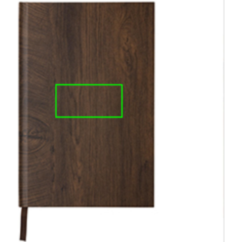 Kavana A5 Notizbuch mit Holz-Print dunkelbraun bedrucken, Art.-Nr. P774.369