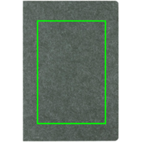 Phrase GRS-zertifiziertes A5-Notizbuch aus recyceltem Filz grün bedrucken, Art.-Nr. P774.527 Phrase GRS-zertifiziertes A5-Notizbuch aus recyceltem Filz grün bedrucken, Art.-Nr. P774.527