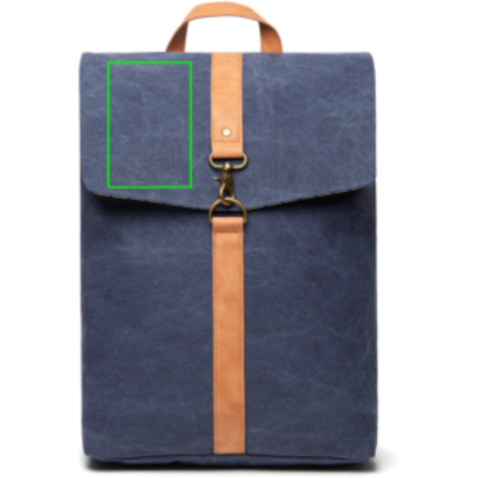 VINGA Bosler Rucksack aus GRS recyceltem Canvas navy blau bedrucken, Art.-Nr. 521021 VINGA Bosler Rucksack aus GRS recyceltem Canvas navy blau bedrucken, Art.-Nr. 521021