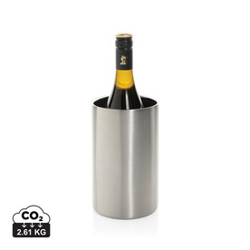 Vino Weinkühler aus RCS-zertifiziert recyc. Stainless-Steel silber bedrucken, Art.-Nr. P915.0202