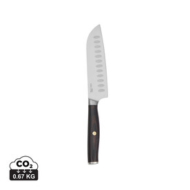 VINGA Tara Santoku-Messer aus Stahl Stahl, schwarz bedrucken, Art.-Nr. V2613209