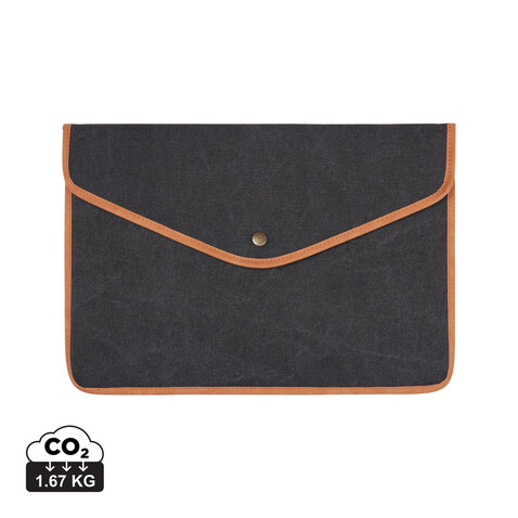 VINGA Bosler 14" Laptop-Tasche aus GRS recyceltem Canvas schwarz bedrucken, Art.-Nr. V7880301 VINGA Bosler 14" Laptop-Tasche aus GRS recyceltem Canvas schwarz bedrucken, Art.-Nr. V7880301