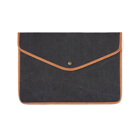 VINGA Bosler 14" Laptop-Tasche aus GRS recyceltem Canvas schwarz bedrucken, Art.-Nr. V7880301 VINGA Bosler 14" Laptop-Tasche aus GRS recyceltem Canvas schwarz bedrucken, Art.-Nr. V7880301