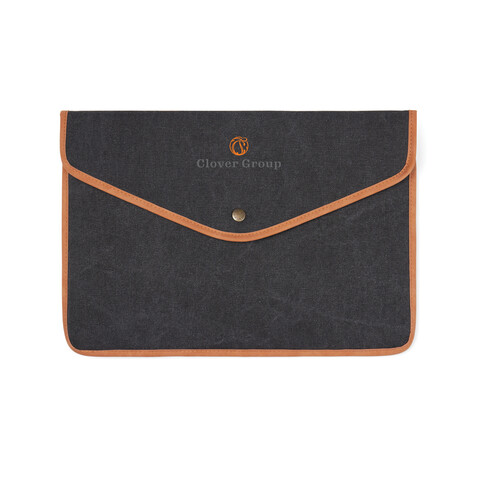 VINGA Bosler 14" Laptop-Tasche aus GRS recyceltem Canvas schwarz bedrucken, Art.-Nr. V7880301 VINGA Bosler 14" Laptop-Tasche aus GRS recyceltem Canvas schwarz bedrucken, Art.-Nr. V7880301