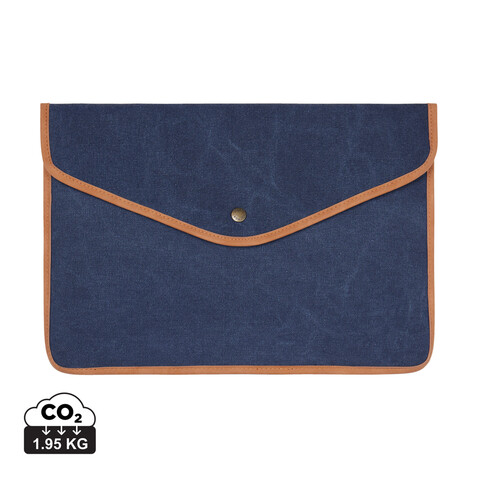 VINGA Bosler 16" Laptop-Tasche aus GRS recyceltem Canvas navy blau bedrucken, Art.-Nr. V7880425 VINGA Bosler 16" Laptop-Tasche aus GRS recyceltem Canvas navy blau bedrucken, Art.-Nr. V7880425