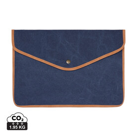 VINGA Bosler 16&amp;quot; Laptop-Tasche aus GRS recyceltem Canvas navy blau bedrucken, Art.-Nr. V7880425