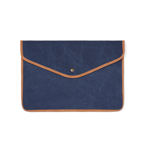 VINGA Bosler 16" Laptop-Tasche aus GRS recyceltem Canvas navy blau bedrucken, Art.-Nr. V7880425 VINGA Bosler 16" Laptop-Tasche aus GRS recyceltem Canvas navy blau bedrucken, Art.-Nr. V7880425