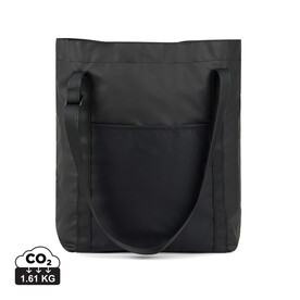VINGA Livorno Tragetasche aus GRS recyceltem Polyester schwarz bedrucken, Art.-Nr. V7620401