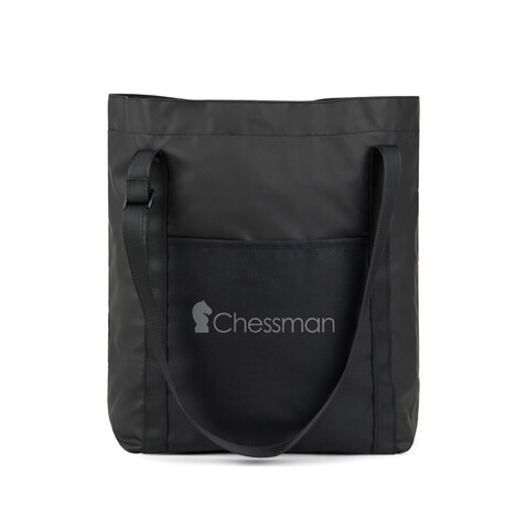 VINGA Livorno Tragetasche aus GRS recyceltem Polyester schwarz bedrucken, Art.-Nr. V7620401
