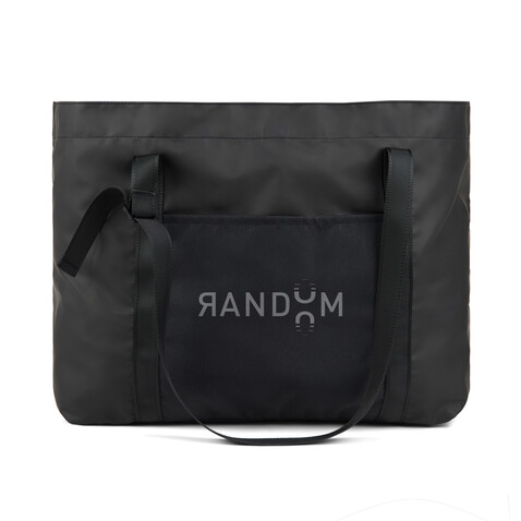 VINGA Livorno Maxi-Tasche aus GRS recyceltem Polyester schwarz bedrucken, Art.-Nr. V7620701