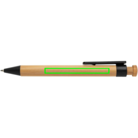 Bambus Stift mit Wheatstraw-Clip schwarz bedrucken, Art.-Nr. P610.541 Bambus Stift mit Wheatstraw-Clip schwarz bedrucken, Art.-Nr. P610.541