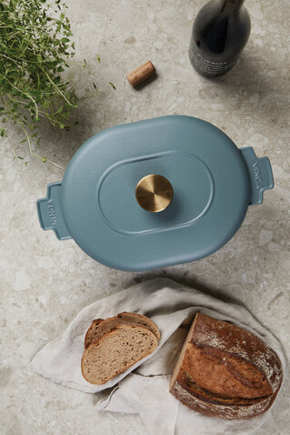 VINGA Monte Heritage Kokotte 4 L blau bedrucken, Art.-Nr. V2615007 VINGA Monte Heritage Kokotte 4 L blau bedrucken, Art.-Nr. V2615007