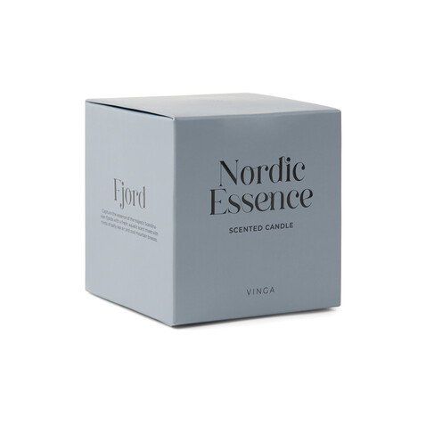 Nordic Essence Duftkerze groß blau, dunkelbraun bedrucken, Art.-Nr. V2620505