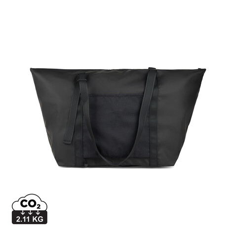 VINGA Livorno Wochenendtasche aus GRS recyceltem Polyester schwarz bedrucken, Art.-Nr. V7070201 VINGA Livorno Wochenendtasche aus GRS recyceltem Polyester schwarz bedrucken, Art.-Nr. V7070201
