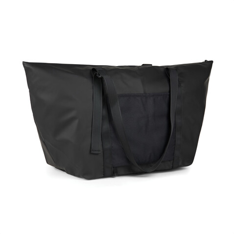 VINGA Livorno Wochenendtasche aus GRS recyceltem Polyester schwarz bedrucken, Art.-Nr. V7070201 VINGA Livorno Wochenendtasche aus GRS recyceltem Polyester schwarz bedrucken, Art.-Nr. V7070201
