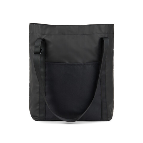 VINGA Livorno Tragetasche aus GRS recyceltem Polyester schwarz bedrucken, Art.-Nr. V7620401