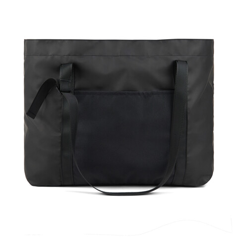 VINGA Livorno Maxi-Tasche aus GRS recyceltem Polyester schwarz bedrucken, Art.-Nr. V7620701