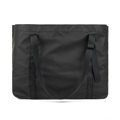 VINGA Livorno Maxi-Tasche aus GRS recyceltem Polyester schwarz bedrucken, Art.-Nr. V7620701