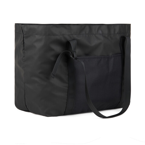 VINGA Livorno Maxi-Tasche aus GRS recyceltem Polyester schwarz bedrucken, Art.-Nr. V7620701