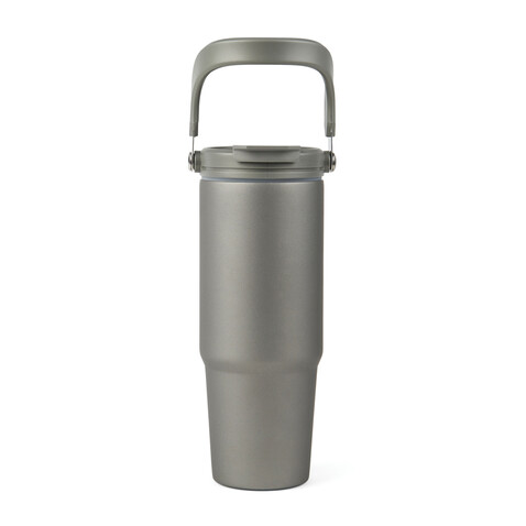 VINGA Eos Trek 880ml Flasche aus RCS rec. Stainless-Steel grau, grau bedrucken, Art.-Nr. V4320322