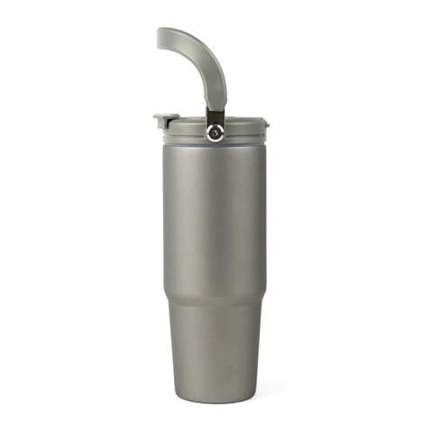 VINGA Eos Trek 880ml Flasche aus RCS rec. Stainless-Steel grau, grau bedrucken, Art.-Nr. V4320322