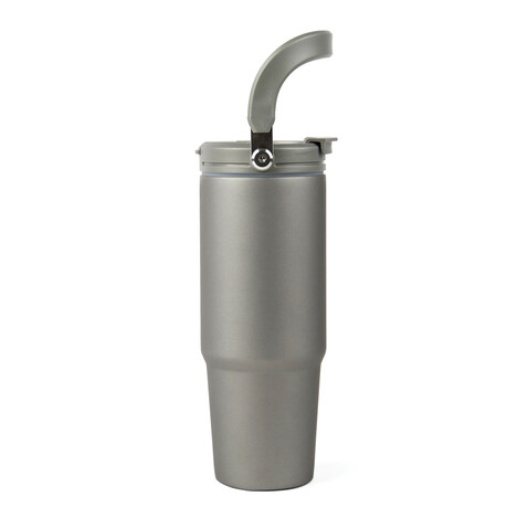 VINGA Eos Trek 880ml Flasche aus RCS rec. Stainless-Steel grau, grau bedrucken, Art.-Nr. V4320322