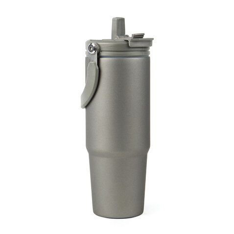 VINGA Eos Trek 880ml Flasche aus RCS rec. Stainless-Steel grau, grau bedrucken, Art.-Nr. V4320322