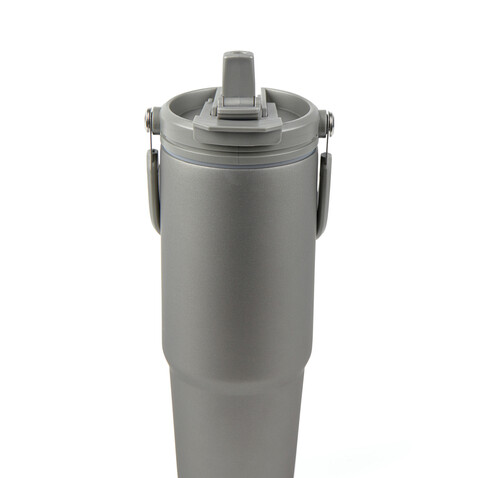 VINGA Eos Trek 880ml Flasche aus RCS rec. Stainless-Steel grau, grau bedrucken, Art.-Nr. V4320322