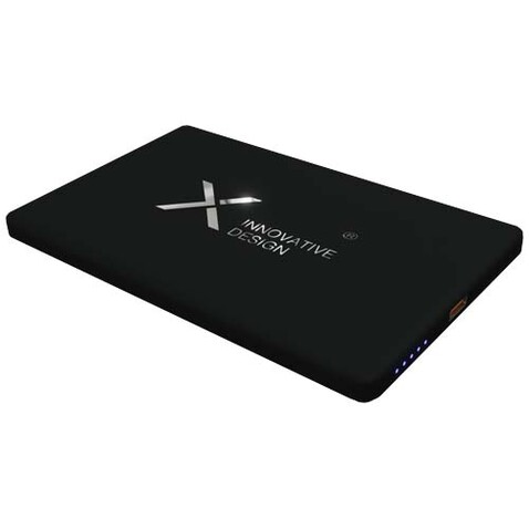 SCX.design P22 5000 mAh ultradünne, magnetische Powerbank, schwarz bedrucken, Art.-Nr. 1PX18490