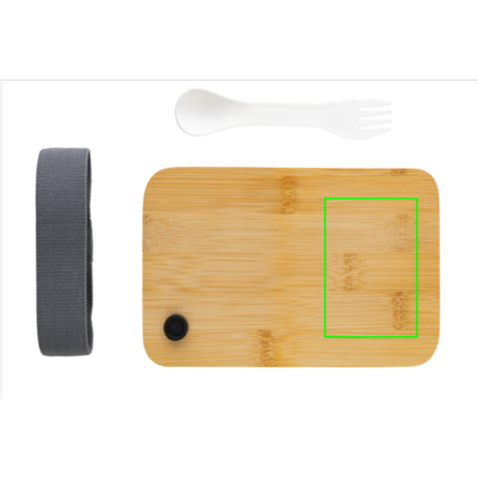 RCS RPP Lunchbox mit Bambusdeckel weiß bedrucken, Art.-Nr. P269.103 RCS RPP Lunchbox mit Bambusdeckel weiß bedrucken, Art.-Nr. P269.103