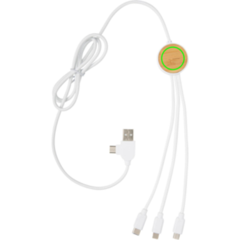 Ontario 6-in-1 Kabel aus RCS recyceltem Kunststoff weiß bedrucken, Art.-Nr. P302.463 Ontario 6-in-1 Kabel aus RCS recyceltem Kunststoff weiß bedrucken, Art.-Nr. P302.463