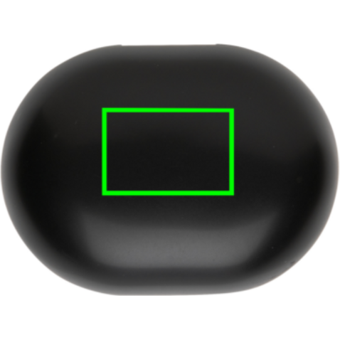 TWS Ohrhörer aus RCS Standard recyceltem Kunststoff schwarz bedrucken, Art.-Nr. P329.671 TWS Ohrhörer aus RCS Standard recyceltem Kunststoff schwarz bedrucken, Art.-Nr. P329.671