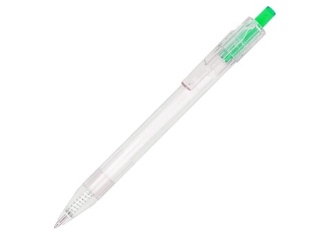R-PET-Kugelschreiber - Transparent / Grün bedrucken, Art.-Nr. LT80562-N0431