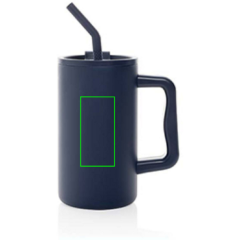 Cube Becher aus RCS recyceltem Stahl 800ml navy blau bedrucken, Art.-Nr. P437.3125 Cube Becher aus RCS recyceltem Stahl 800ml navy blau bedrucken, Art.-Nr. P437.3125