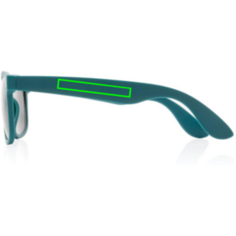 Sonnenbrille aus RCS recyceltem PP-Kunststoff turkis bedrucken, Art.-Nr. P453.897 Sonnenbrille aus RCS recyceltem PP-Kunststoff turkis bedrucken, Art.-Nr. P453.897