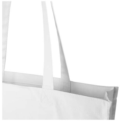 Florida 270 g/m² Tragetasche mit Seitenfalten 14L, weiss bedrucken, Art.-Nr. 12073701 Florida 270 g/m² Tragetasche mit Seitenfalten 14L, weiss bedrucken, Art.-Nr. 12073701