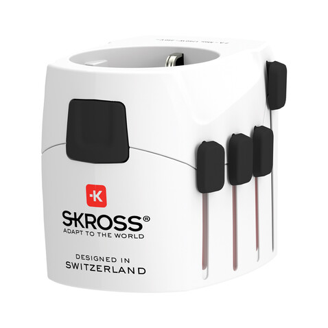 SKROSS Pro 3-Pole World Travel Adapter weiß bedrucken, Art.-Nr. RB1.103145 SKROSS Pro 3-Pole World Travel Adapter weiß bedrucken, Art.-Nr. RB1.103145
