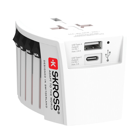 SKROSS MUV USB ( 1 USB-C 1 USB-A) weiß bedrucken, Art.-Nr. RB1.302962 SKROSS MUV USB ( 1 USB-C 1 USB-A) weiß bedrucken, Art.-Nr. RB1.302962
