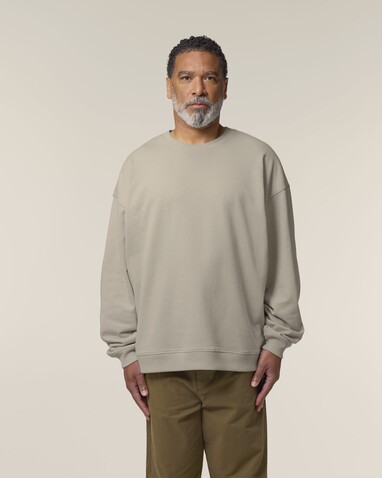 Radder 2.0 - Das Oversized Rundhals-Unisex-Sweatshirt - Stone - L bedrucken, Art.-Nr. STSU208C3581L