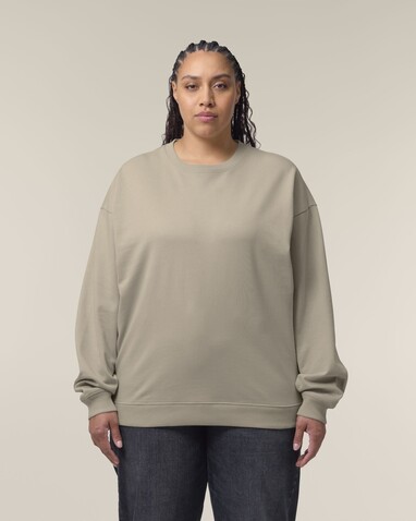 Radder 2.0 - Das Oversized Rundhals-Unisex-Sweatshirt - Stone - S bedrucken, Art.-Nr. STSU208C3581S