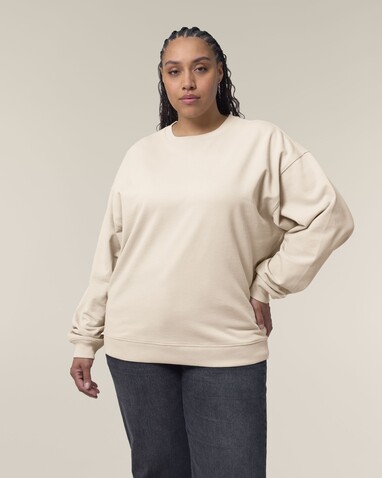 Radder 2.0 - Das Oversized Rundhals-Unisex-Sweatshirt - Cream - S bedrucken, Art.-Nr. STSU208C3611S
