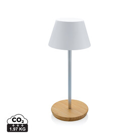 Pure Glow USB-Tischleuchte aus RCS recyceltem Kunststoff weiß bedrucken, Art.-Nr. P513.283