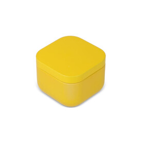 Ananda Duftkerze auf pflanzlicher Basis in recycelter Dose - Gelb bedrucken, Art.-Nr. LT90744-N0041