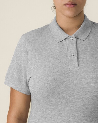 Stella Coaster - Das Damen-Polo - Heather Grey - L bedrucken, Art.-Nr. STPW977C2501L Stella Coaster - Das Damen-Polo - Heather Grey - L bedrucken, Art.-Nr. STPW977C2501L