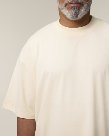 Blaster 2.0 - Das Oversized Unisex-T-Shirt mit Stehkragen - Natural Raw - XXS bedrucken, Art.-Nr. STTU959C0542S