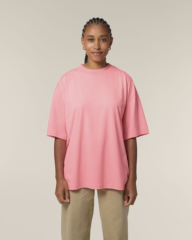 Blaster 2.0 - Das Oversized Unisex-T-Shirt mit Stehkragen - Pink Joy - M bedrucken, Art.-Nr. STTU959C3601M
